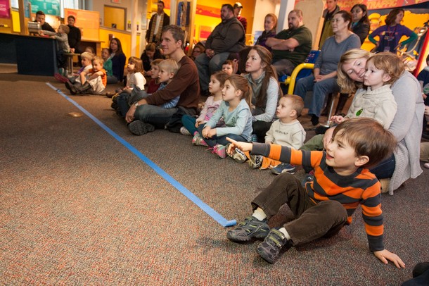 Families watch the Flame and Freezing Science Demo at the Ann Arbor Hands-On Museum Saturday Jan. 5.
Courtney Sacco I AnnArbor.com